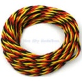 Premium Servo Litze 3x0,34qmm Gelb-Rot-Schwarz 2m verdr.
