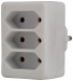 Euro-Adapter 3-fach wei&szlig;