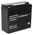 Multipower Blei Akku  MP22-12C Zyklenfest 12V / 22Ah