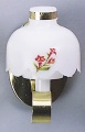 Kahlert Wandlampe mit Messingwandhalter und Kunststoffschirm