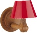 Kahlert Wandlampe Wandhalter Kunststoff Schirm rot