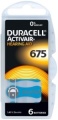 Duracell Activair Hörgeräte-Knopfzelle DA 675 6er Blister