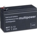 Multipower Blei Akku VdS (6,3mm) 12V / 7,2Ah