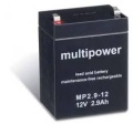 12V / 2,9 Ah Multipower Blei Akku mit 4,8mm