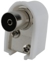 Koaxial-Winkelkupplung schraubbar 75 Ohm