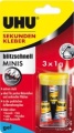 UHU Sekundenkleber blitzschnell gel Minis 3x1g Tuben