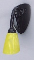 Kahlert Wandlampe Schirm schwarz u. gelb